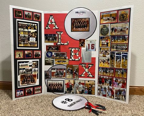 Volleyball Senior Night Poster Boards, Senior Baseball Boards, Softball Senior Board, Senior Night Trifold Board Volleyball, Senior Board Ideas Volleyball, Senior Hockey Boards, Senior Board Ideas Sports Volleyball, Senior Cheer Board Ideas, Volleyball Senior Board