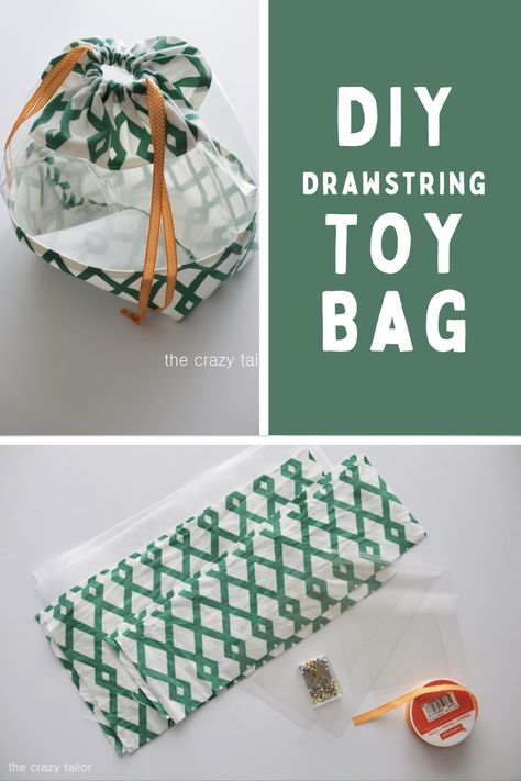 Toy Storage Bags Diy, Toy Bag Diy, Free Bag Patterns To Sew, Toddler Storage, Storage Bags Diy, Drawstring Bag Diy, Easter Sewing, Toy Bin, Quiet Toys