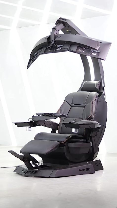 Imperatorworks Unicorn 2.0 Manticore Model Zero Gravity Gaming Chair Cockpit Gaming Workstation Executive seat (Black Support 3 Monitors can Extent to 5 Monitors Gaming Workstation, Most Comfortable Chair, Tech Room, Best Gaming Setup, Future Gadgets, Multi Screen, Computer Workstation, Gaming Station, Zero Gravity