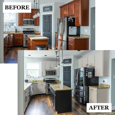 Kitchen with cherry cabinets