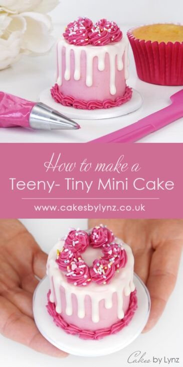 Making A Teeny-Tiny Mini Cake - Miniature Baking Tutorial Miniature Cakes Recipes, Individual Mini Cakes, How To Make A Mini Cake, Mini Cake Recipes From Scratch, Mini Cake Recipe 6 Inch, Mini Birthday Cake Ideas For Her, Pink Mini Cake, Mini Cake Decorating Ideas, Miniature Desserts