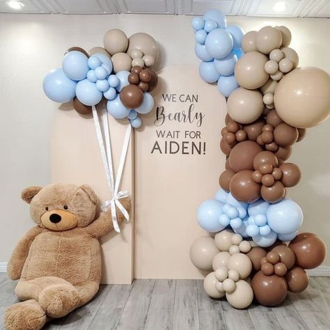 Teddy Bear Baby Shower Theme, Boys Birthday Party Decorations, Baby Shower Garland, Bear Baby Shower Theme, Teddy Bear Birthday, Baby Shower Theme Decorations, Teddy Bear Baby Shower, Boy Baby Shower Themes, Bear Birthday