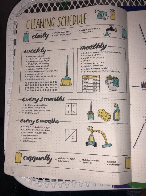 Our gallery of 100 beautiful Bullet Journal ideas brings art to productivity. #bulletjournal Bullet Journal Cleaning, Rutinitas Harian, Diario Bullet, Tenk Positivt, Freetime Activities, Bullet Journal Work, Organizator Grafic, Bullet Journal Ideas Templates, Creating A Bullet Journal