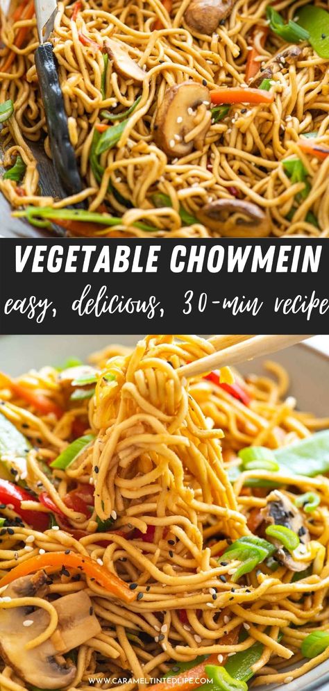 How to make vegetable chow mein that is better than takeout! Healthy vegetable chow mein recipe #fakeout #chowmein Chowmein Recipe Veg, Chow Mein Vegetable, Plain Chow Mein Recipe, Vegetable Chow Mein Recipe, Veggie Chow Mein Recipe, Veg Chow Mein Recipe, Vegetarian Chow Mein Recipe, Stir Fry Ramen Noodles, Mei Fun Recipe