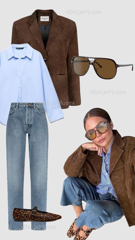 Click on the image to access the products! Xx.
.
.
.
.
#suede #blazer #jacket #outfit #brown #beige #crescent #shoulderbag #businessoutfits #to #style #corporatestyle #womanbusinessoutfits #fashion #officestyle #ootd #fashionista #chic #corporatefashion #careerfashion #fall #outfit #2024fallfashion #fallnails #basic Brown Suede Jacket Outfit, Brown Blazer Outfit, Jeans Blazer Outfit, Suede Jacket Outfit, Outfit Brown, Suede Outfit, Colour Combinations Fashion, Corporate Fashion, Suede Blazer