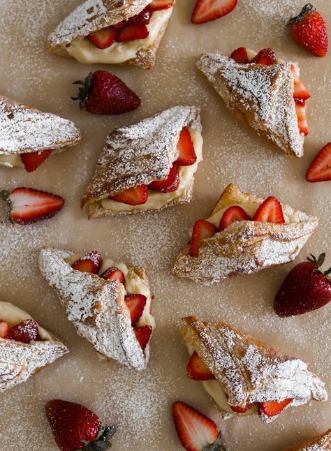 » Strawberry Croissants Strawberry Filled Croissants, Strawberry Croissant Recipe, Strawberry Croissants, Making Croissants, Croissant Recipe, Food Board, Pastry Recipes, Yummy Foods, Perfect Desserts