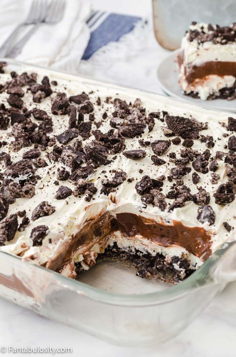 Desserts Potluck, Oreo Cookie Dessert, Oreo Dessert Easy, No Bake Oreo Dessert, Cookout Desserts, Oreo Cookie Cake, Cool Whip Desserts, Oreo Desserts, Oreo Dessert Recipes