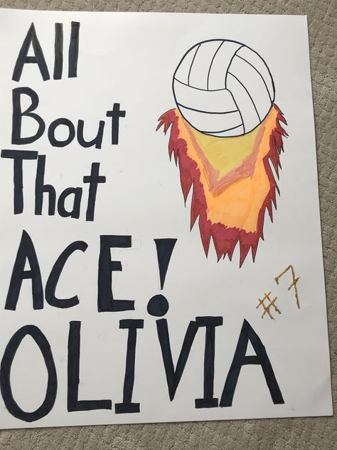 Volleyball Game Signs Student Section, Setter Posters Volleyball, Volleyball Poster Board Ideas, Volleyball Sign Ideas, Volleyball Posters For Games Ideas, Volleyball Spirit Posters, Poster Ideas For Sports, Volleyball Game Posters, Volleyball Signs Posters For Players