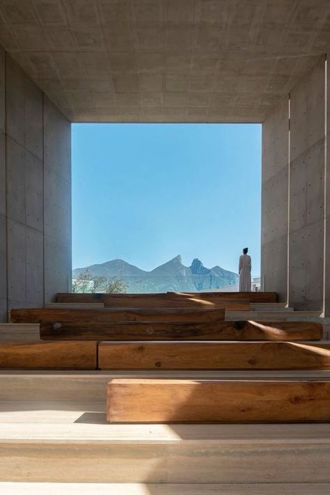 Meditation Space Architecture, Architecture Mountain, Brutalist Architecture, Concrete Structure, Empty Room, Space Architecture, Minimalist Architecture, Landscape Architecture, Modern Architecture