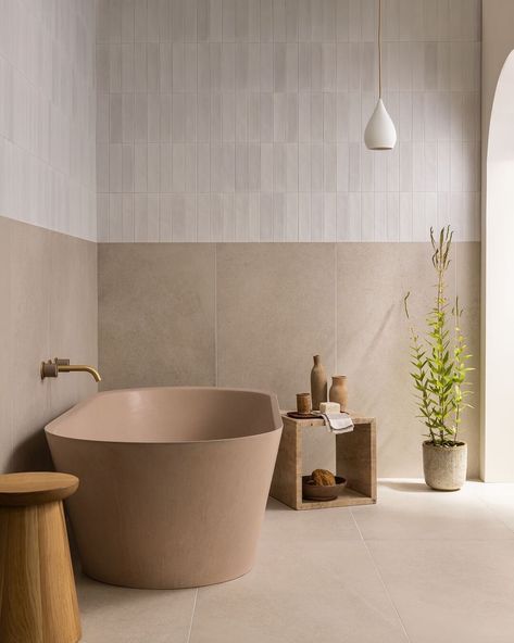 C • Instagram Sand Floor Tiles Bathroom, Floor And Wall Tile Combinations Bathroom, Stone Tile Bathroom, Warm Bathroom, Toilet Tiles, Mandarin Stone, French Limestone, White Bathroom Tiles, Sand Stone