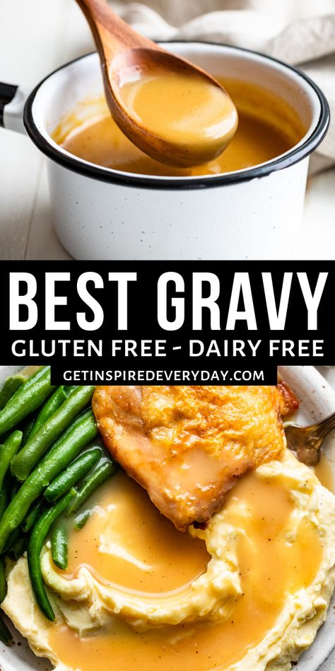 Clean Gravy Recipe, Vegan Gluten Free Recipes Thanksgiving, Gf Dairy Free Thanksgiving Recipes, Keto Gluten Free Thanksgiving Recipes, Thanksgiving Recipes Gluten And Dairy Free, Dairy Free Chicken Gravy, Dairy And Egg Free Thanksgiving Recipes, Gluten Dairy Free Holiday Recipes, Dairy Free Gravy Recipe