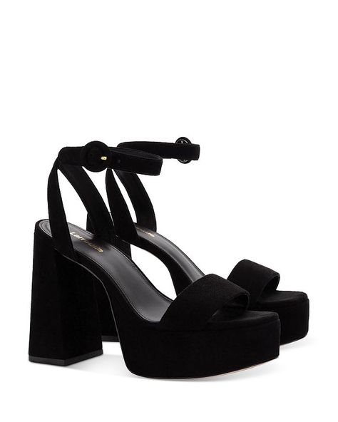 Cute Black Heels, High Heel Platform Sandals, High Heels For Prom, Shoes Outfit Fashion, Black Shoes Heels, Prom Heels, Black Platform Heels, High Heel Platform, Chunky High Heels