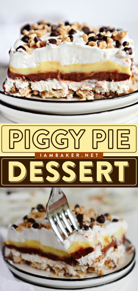 4th Of July Dessert, Cool Whip Desserts, Pecan Crust, Dessert Pie Recipes, Dessert Simple, Layered Desserts, Cold Desserts, Pudding Desserts, Baked Dessert Recipes