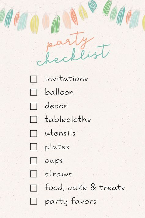 Planning A Birthday Party Checklist Outdoor 21st Birthday Party Ideas, Birthday Party Supplies Checklist, Birthday Plan Ideas, Party Supplies Checklist, Birthday Party Planning Checklist, Pool Party Supplies, Birthday Party Checklist, Birthday Party Items, Party Decoration Items