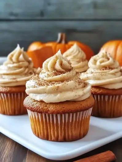 Pumpkin Cupcakes with Brown Butter Cream Cheese Frosting - MmmRecipes : Easy and Delicious Recipes Pumpkin Cupcakes Brown Butter Frosting, Pumpkin Bourbon Cupcakes, Brown Butter Pumpkin Cupcakes, Pumpkin Cupcakes With Brown Butter Icing, Pumpkin Cupcakes With Maple Frosting, Easy Butter Cream Frosting Recipe, Brown Butter Cupcakes, Pumpkin Cream Cheese Frosting, Pumpkin Cream Cheese Cupcakes