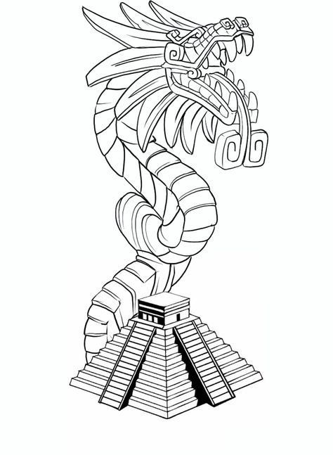 Guanajuato Tattoo Ideas, Aztec Drawing Sketches, Aztec Art Drawings, Mexican Flag Drawing, Aztec Dragon, Tattoo Art Drawings Sketches, Toilet Drawing, Quetzalcoatl Tattoo, Tattoo Stencil Designs