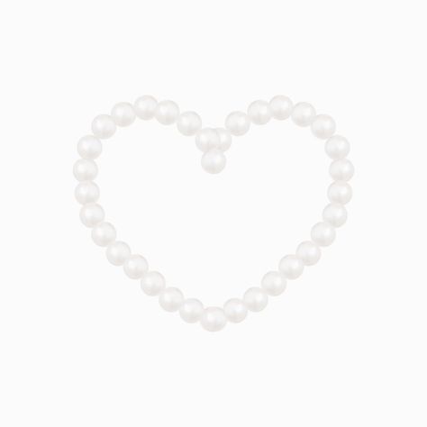 White Heart Png, Pearl Png, Ipad Customization, Moodboard Png, Pearl Aesthetic, Heart Border, Png Aesthetic, Phone Ideas, Heart Png