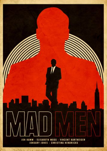 EMPHASIS  Emphasis is created by contrasting size, positioning, color, style, or shape. The focal point should dominate the design with scale and contrast without sacrificing the unity of the whole. Mad Men Poster, Mad Men Party, A Man In A Suit, Murdoch Mysteries, Man In A Suit, Sofia Loren, January Jones, Film Posters Minimalist, Don Draper