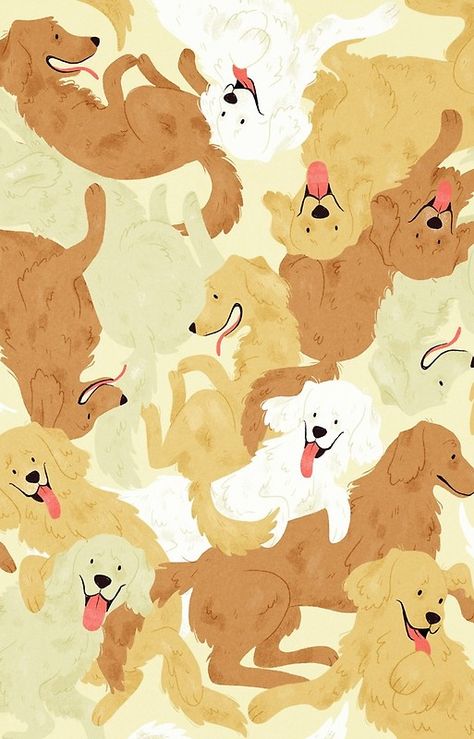 Golden retriever Golden Retriever Wallpaper, Golden Retriever Art, Dog Background, Regnul Animal, 강아지 그림, Dog Wallpaper, Golden Retriever Puppy, Retriever Puppy, Dog Illustration