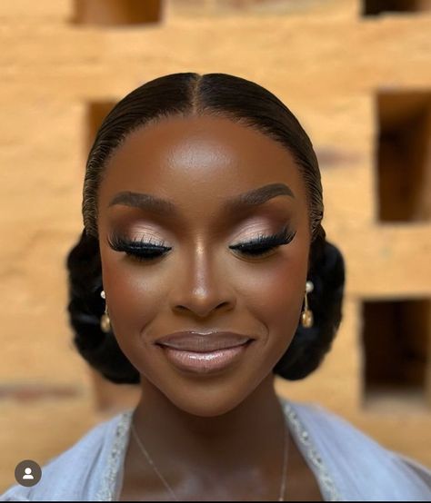 Black Wedding Makeup, Black Bridal Makeup, Maquillage Yeux Cut Crease, Brides Hair, Brown Girls Makeup, Natural Glam Makeup, Glam Wedding Makeup, Makeup For Black Skin, Brown Skin Makeup