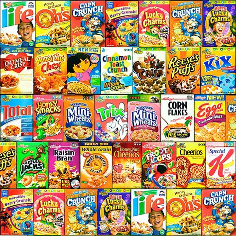 Cereal Boxes | Flickr - Photo Sharing! Cinnamon Chex, Oatmeal Crisp, Crunch Berries, Mini Wheats, Eating Cereal, Types Of Cereal, Kids Cereal, Reese's Puffs, Cereal Brands