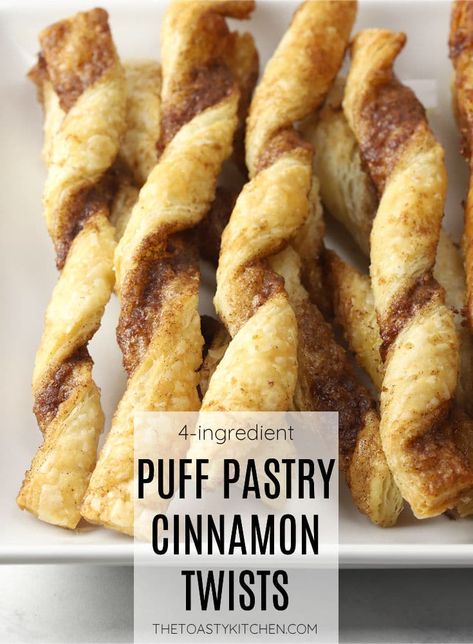 Short Puff Pastry Recipes, Puffed Pastry Danish, Puff Pastry Dessert Cinnamon, Fluffy Pastry Recipe, Frozen Pastry Sheet Recipes, Easy Recipes Using Frozen Puff Pastry, Puff Pastry Cinnamon Knots, Desserts With Pastry Sheets, Puff Pastry Napoleon Recipe