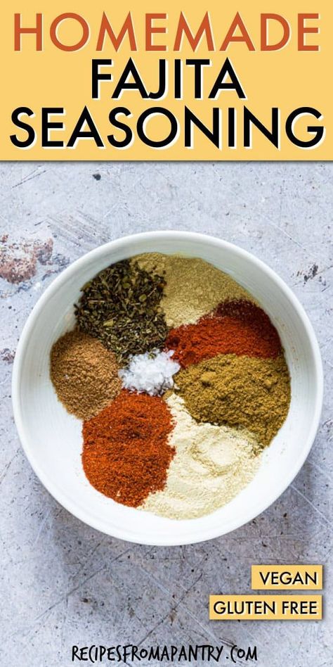 Fajitas Chicken, Fajita Seasoning Recipe, Fajita Mix, Fajita Seasoning Mix, Fajita Spices, Homemade Fajita Seasoning, Store Cupboard, Spice Mix Recipes, Tandoori Masala