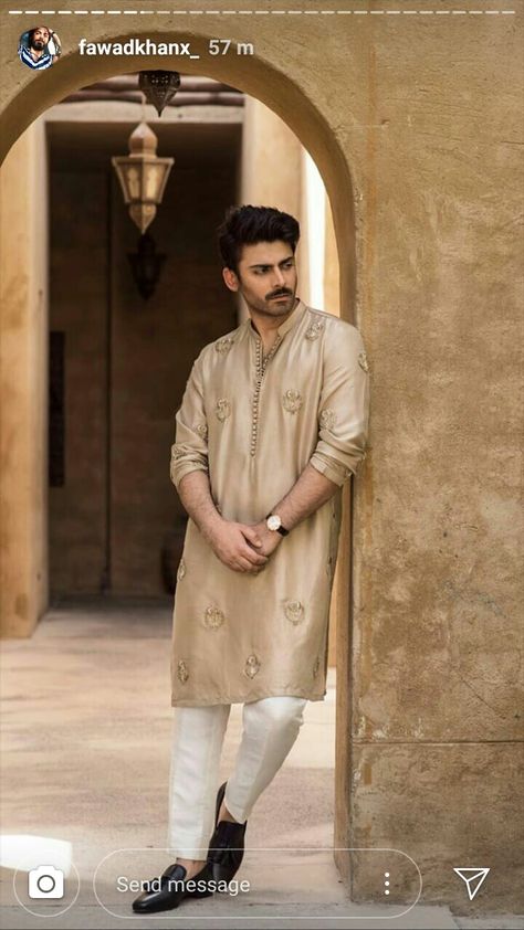 Sadaf Fawad Khan, Kurta Designs Men's, Raw Silk Kurta, Wedding Clothes For Men, Pajama Men, Indian Wedding Clothes For Men, Mens Indian Wear, Wedding Kurta For Men, Fawad Khan