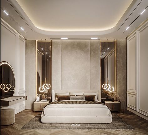 master bedroom :: Behance Eclectic Modern Bedroom, Bedroom Master Modern, Luxurious Bedrooms Master, Luxury Ceiling Design, Bedroom Interior Design Luxury, Modern Luxury Bedroom, Hotel Room Design, Ceiling Design Modern, Ceiling Design Bedroom