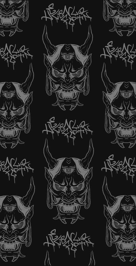 Oni Wallpaper Iphone, Casper Spell, Devil Wallpaper, 2k Wallpaper, Wallpaper Maker, Oni Mask, Scary Wallpaper, Dark Ink, Wallpaper Animes