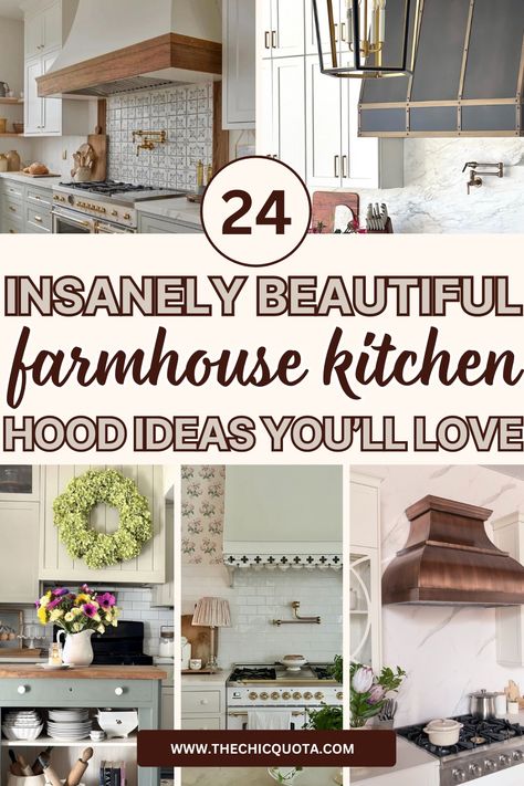 farmhouse kitchen hood ideas Oven Hoods Farmhouse, Range Hoods Ideas Farmhouse, Modern Farmhouse Range Hood, Kitchen Ideas Farmhouse Rustic, Kitchen Hood Ideas Farmhouse, Farm House Kitchen Ideas, Farmhouse Kitchen Shiplap, Glam Farmhouse Kitchen, Farmhouse Kitchen Hood