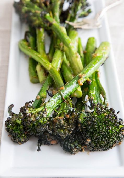 10-Minute Miso Broccolini. i will roast next time instead of cooking on the stove top! delicious sauce! Asparagus On The Stove, Broccolini Recipe, Grilled Broccolini, Roast Chicken Dinner, Roasted Broccolini, Autumn Side Dishes, How To Cook Asparagus, Best Vegetarian Recipes, Grilled Zucchini