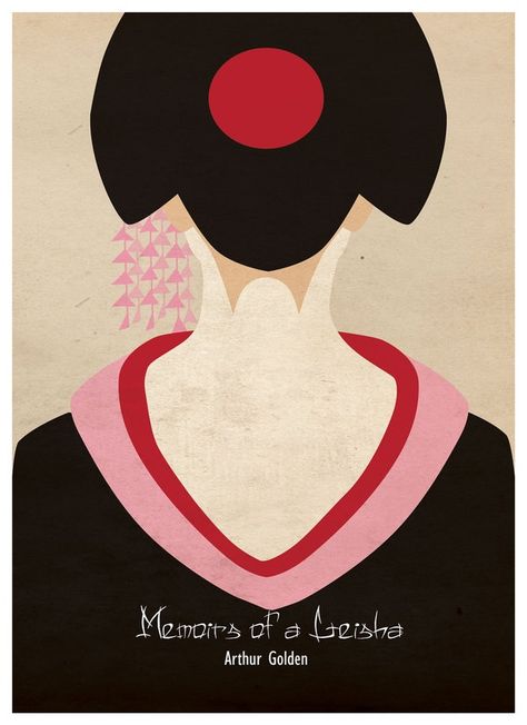 Geisha Illustration, Japan Graphic Design, Memoirs Of A Geisha, Japanese Logo, Kawaii Illustration, Anime Room, Cinema Posters, Japanese Graphic Design, Art Masters