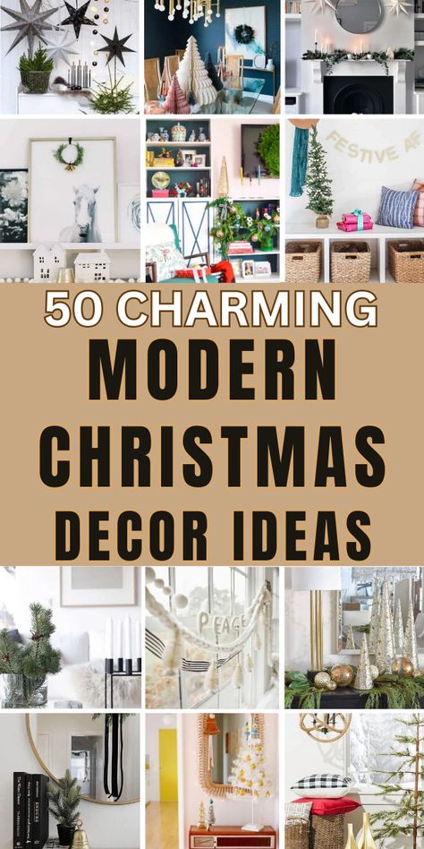 Keep it sleek and stylish with Modern Christmas Decor Ideas! 🎄✨ Opt for minimalistic ornaments, monochrome color schemes, and clean lines. Add metallic accents and warm lighting for a contemporary holiday vibe! 🌟🎁 #ModernChristmas #MinimalistHoliday #ChicDecor Modern Christmas Decor Ideas, Neutral Christmas Decor, Modern Christmas Decor, Contemporary Elements, Monochrome Color, Warm Lighting, White Christmas Decor, Holiday Ready, Minimalist Designs