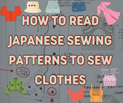 How to Read Japanese Sewing Patterns to Sew Clothing – Sparrow finds from Japan Japanese Sewing Patterns Free, Read Japanese, Sew Clothing, Sewing Terms, Japanese Sewing Patterns, Pattern Weights, Unique Symbols, Sewing Magazines, Japanese Sewing