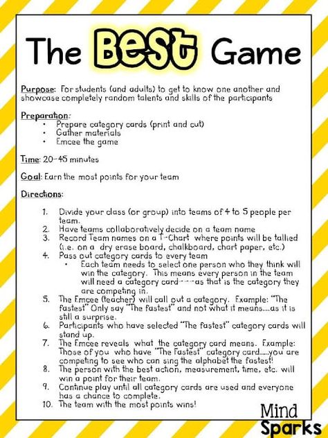 Halloween Theme Team Building, Ice Breakers For Staff Meetings, Teacher Games Team Building, Active Team Building Games, Guess Who Ice Breaker Game, First Grade Games Team Building, Fun Middle School Games, End Of The Year Games Middle School, Kagan Team Building Activities