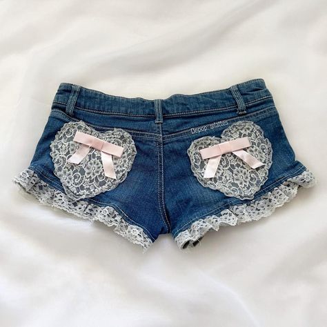 Lace Denim Shorts, Inner World, Denim And Lace, How To Make Clothes, Really Cute Outfits, Kawaii Clothes, Just A Girl, Girly Outfits, Dream Clothes