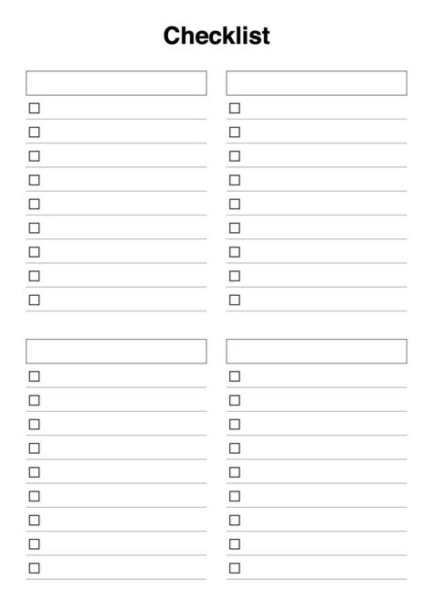 Blank checklist or to do list printable To Do List Organization Ideas, List Paper Template, To Do Checklist Template, Cleaning To Do List Printable, Printable Todo List Templates, Blank Planner Pages Printable, Daily Check Off List Free Printable, Check Box List Template, Digital Checklist Template