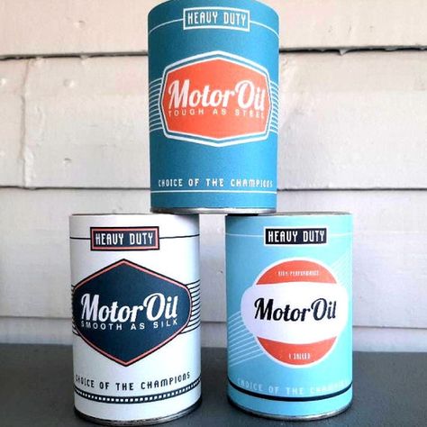 Classic Car Oil Can Favor Decoration Wraps Vintage Party | Etsy Australia Mechanics Birthday Party, Classic Car Birthday, Mechanics Birthday, Vintage Travel Party, Husband Birthday Parties, Vintage Car Birthday, Vintage Car Party, Classic Cars Birthday Party, Birthday 5