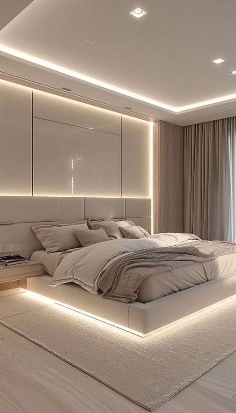 Luxury Bedrooms, Bedroom Interior Design Luxury, Modern Luxury Bedroom, Luxury Bedroom Design, Bedroom False Ceiling Design, Bedroom Deco, Ceiling Design Bedroom, Headboard Designs, Elegant Bedroom