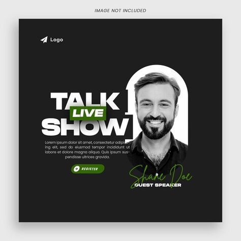 Talk show social media post design psd t... | Premium Psd #Freepik #psd #modern #conference #creative #seminar Quotes Creative Design, Talk Show Poster Design Ideas, Graphic Designer Post Ideas, Conference Social Media Post, Quotes Design Ideas Social Media, Modern Social Media Post, Podcast Social Media Post, Quote Social Media Design, Podcast Social Media Design