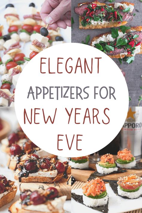 Ring in the New Year with a delicious spread of appetizers! From elegant hors d'oeuvres to festive finger foods, we've got everything you need to celebrate in style. #NewYear #Appetizers Nye Appetizers, Christmas Eve Appetizers, New Years Eve Snacks, Nye Food, Fancy Appetizer Recipes, New Year's Snacks, New Year Home Decor, Nye Dinner, New Years Appetizers