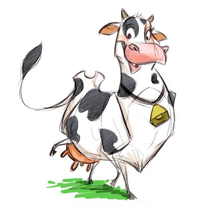 Animal Caricature, Cow Art, A Cow, Character Design References, Animation Studio, Creature Design, Whimsical Art, Animal Illustration, Animal Design