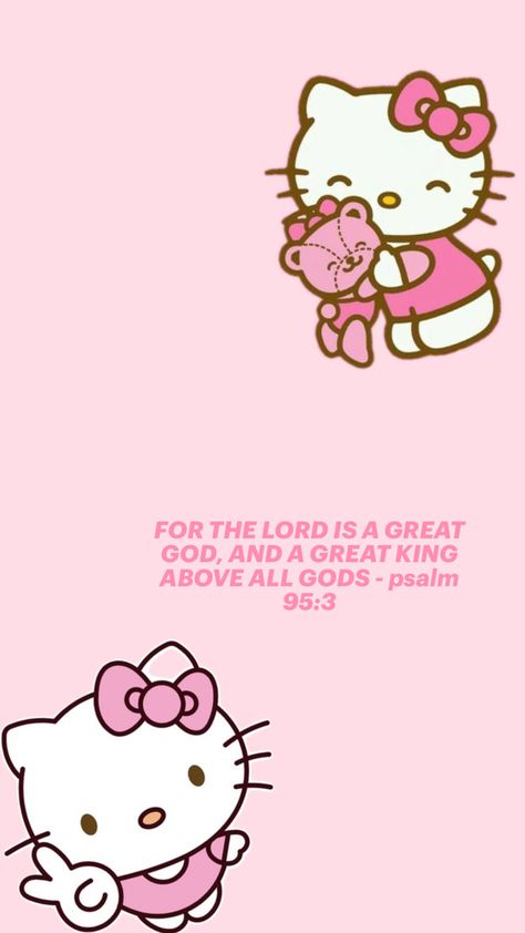 Hello kitty wallpaper Hello Kitty Collage, Bible Verse Wallpaper Iphone, Journal Bible Quotes, Christian Iphone Wallpaper, Pretty Wallpaper Ipad, Printable Wall Collage, Wallpaper Bible, Christian Quotes Wallpaper, Christian Backgrounds