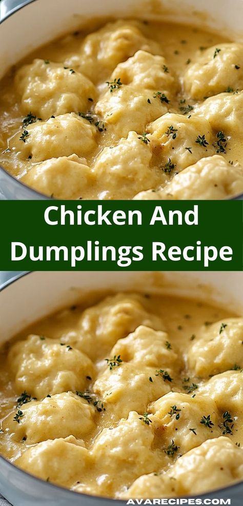 Need a one-pot wonder for your next family gathering? Discover this Chicken and Dumplings recipe, where creamy broth meets delightful dumplings, making it the ideal comfort food that everyone will love. Good Healthy Dinner Recipes, Easy Drop Dumplings, Best Chicken And Dumplings, Creamy Chicken And Dumplings, Drop Dumplings, Chicken Soup Recipes Easy, Broth Chicken, Easy Dumplings, Chicken Dumpling Soup