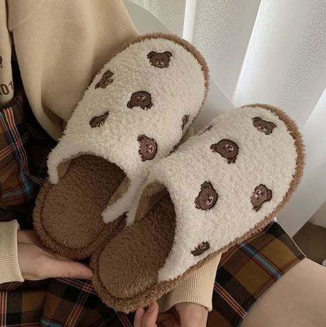 Embroidered Slippers, Couple Fashion, Bear Slippers, Fluffy Slippers, Comfy Slippers, Cute Slippers, Fashion Cartoon, Soft Slippers, Home Shoes