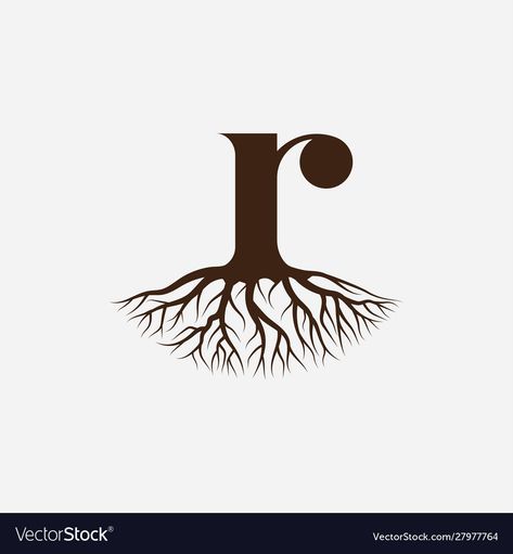 Root Logo Design, Roots Illustration, Doula Logo, Roots Clothing, Roots Logo, Vector Template, Letter R, Template Download, 로고 디자인