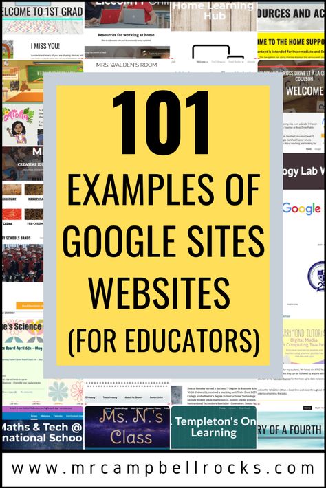 101 Examples of Google Sites Websites (For Educators) - https://mrcampbellrocks.com/101-examples-of-google-sites-websites-for-educators/ Teacher Website Ideas, Class Website, Classroom Website, Classroom Website Ideas Teachers, Websites For Teachers, Google Sites Ideas, Websites For Teachers Free, Google Sites Ideas Aesthetic, Websites For Science Students