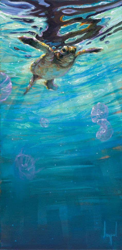 Marine Life Art, Sea Turtle Painting, Underwater Painting, Underwater Art, Marine Art, Watercolor Ocean, Turtle Painting, Turtle Art, Sea Painting