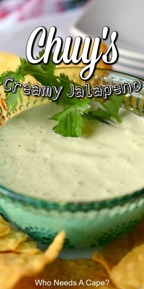 Chuys Jalapeno Dip Copycat, Chuys Green Sauce, Chewy Dip Recipe, Creamy Jalapeno Dip Chuys Easy, Chuy’s Creamy Jalapeno Dip, Chuy’s Jalapeño Ranch Dip, Chuys Jalepeno Ranch Dip, Copycat Chuy’s Creamy Jalapeno, Copycat Chuy’s Queso